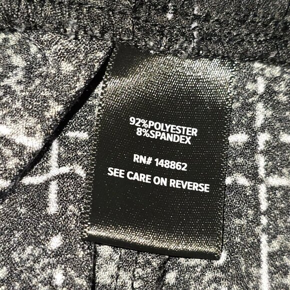 Torrid Womens 20 Wide Leg Button Zip Pants Black Plaid Studio Crepe High Rise - Picture 14 of 14